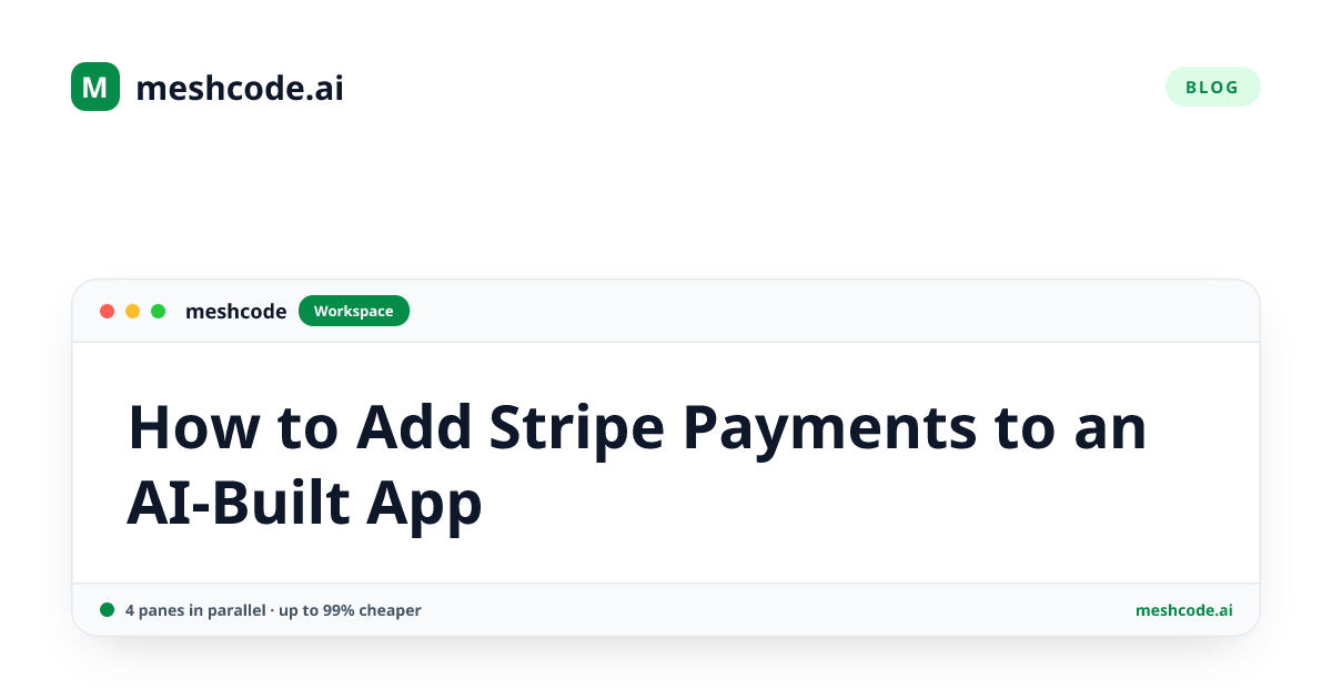 How to Add Stripe Payments to an AI-Built App