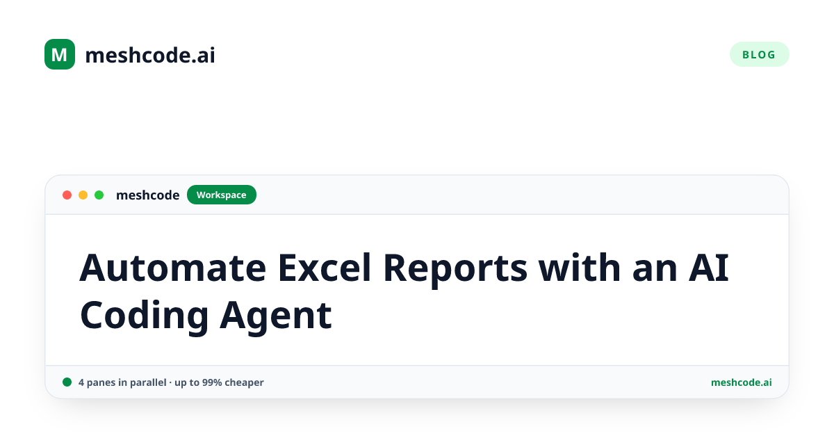 Automate Excel Reports with an AI Coding Agent