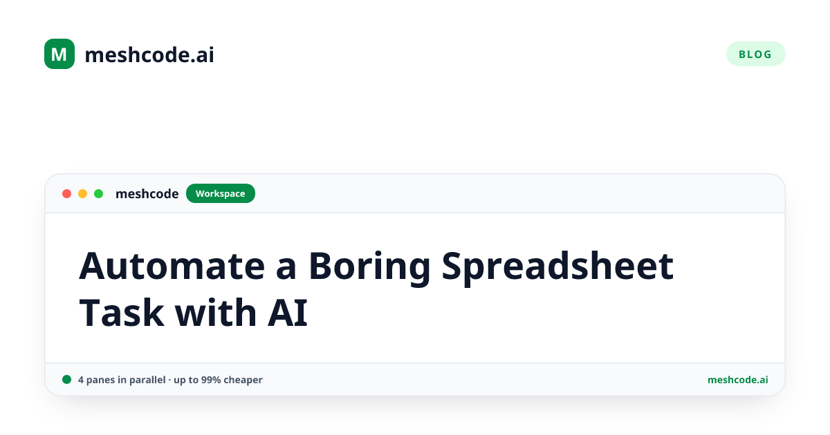 Automate a Boring Spreadsheet Task with AI