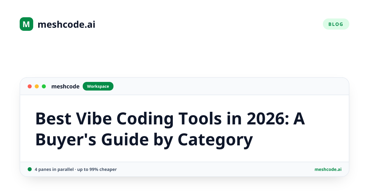 Best Vibe Coding Tools in 2026: A Buyer's Guide by Category