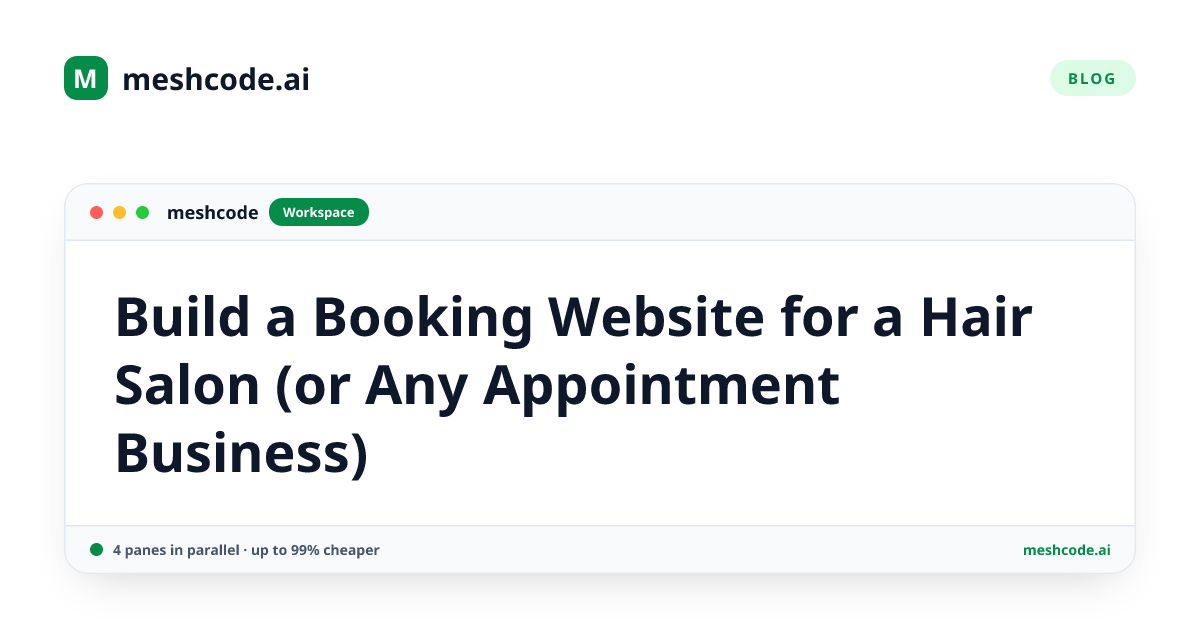 Build a Booking Website for a Hair Salon (or Any Appointment Business)