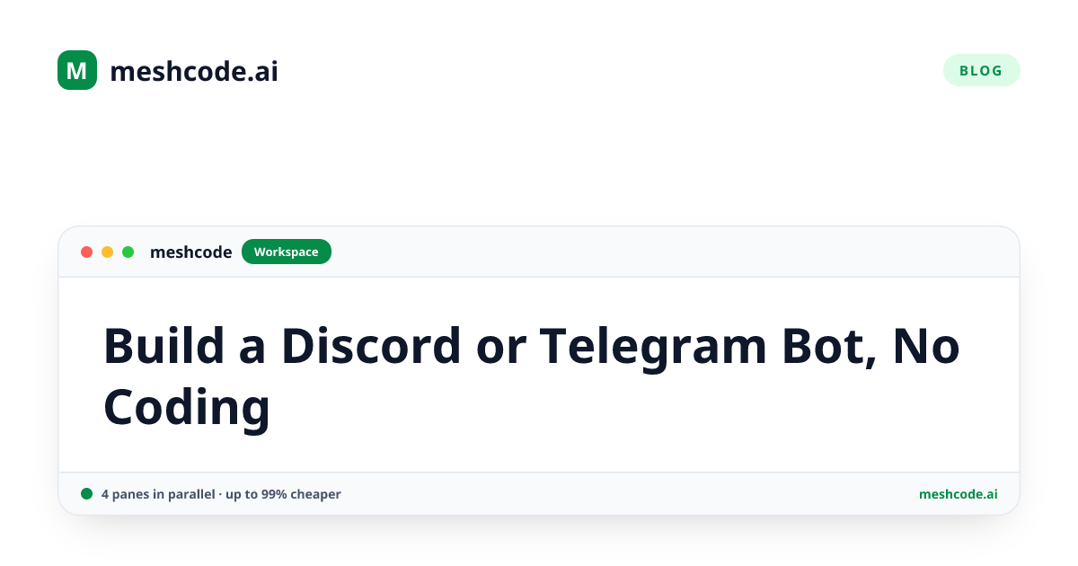 Build a Discord or Telegram Bot, No Coding
