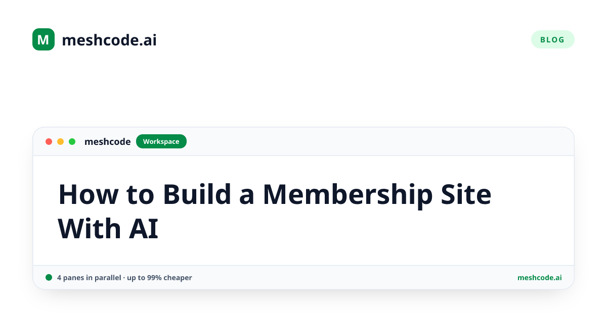 How to Build a Membership Site With AI