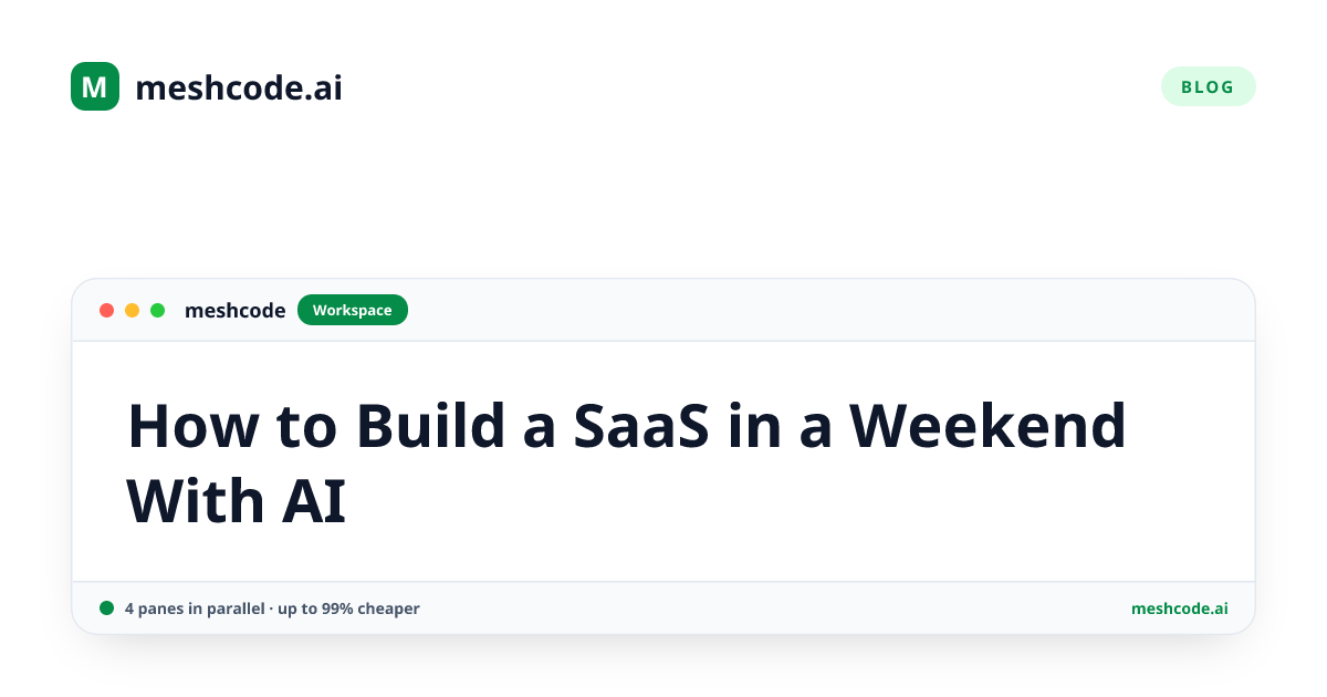 How to Build a SaaS in a Weekend With AI