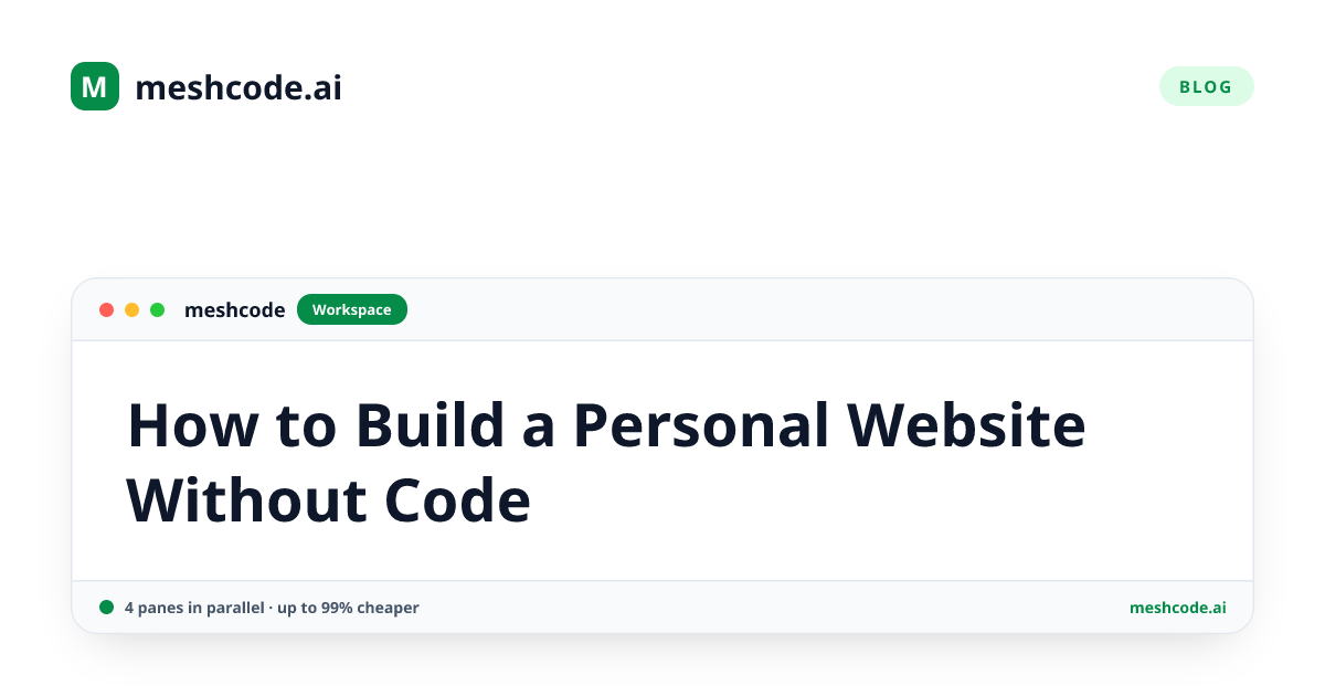 How to Build a Personal Website Without Code