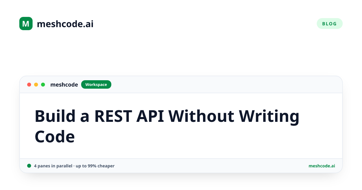 Build a REST API Without Writing Code