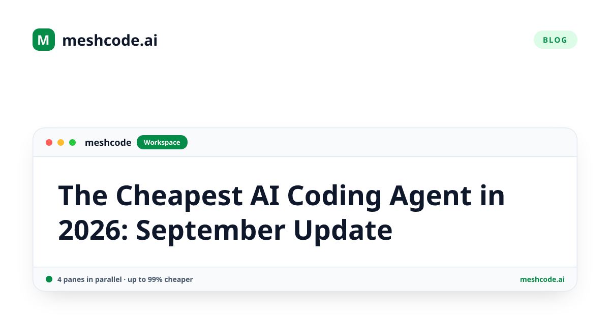 The Cheapest AI Coding Agent in 2026: September Update