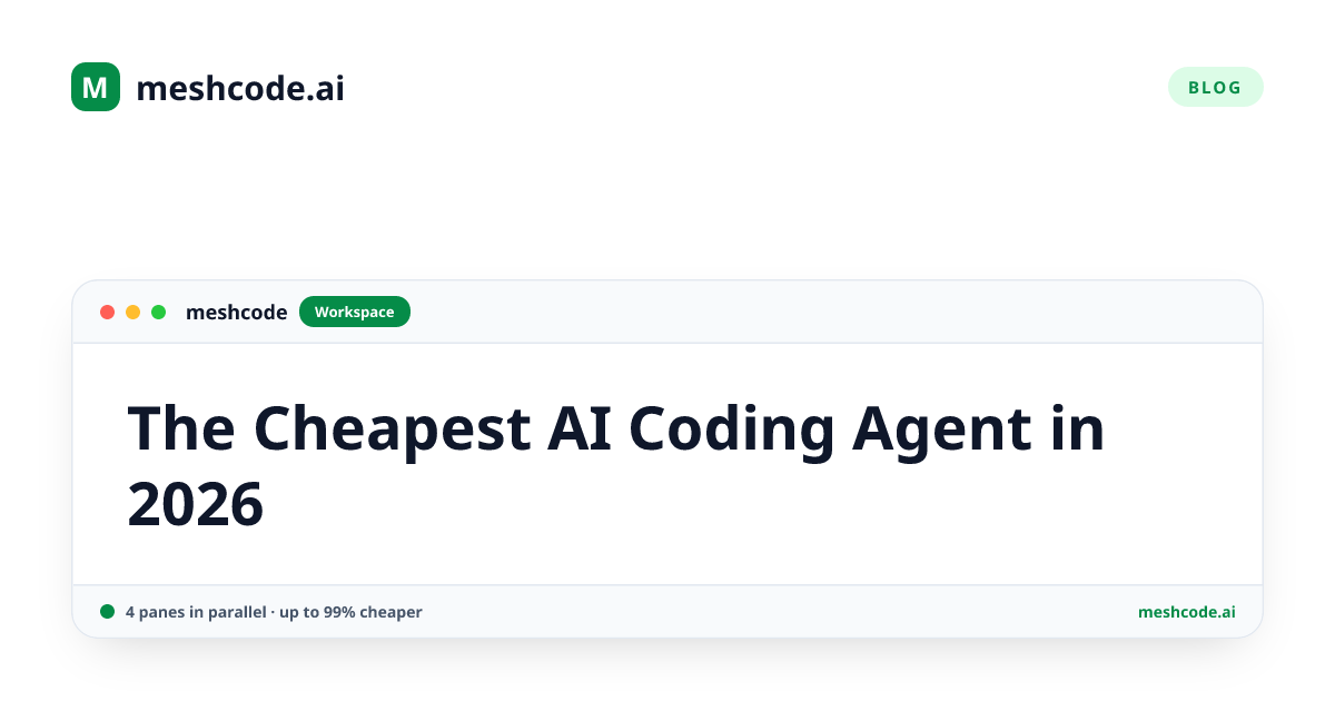 The Cheapest AI Coding Agent in 2026