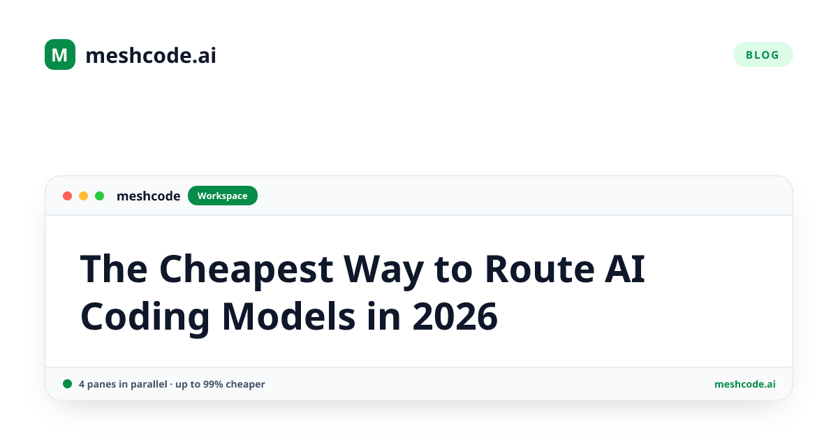 The Cheapest Way to Route AI Coding Models in 2026
