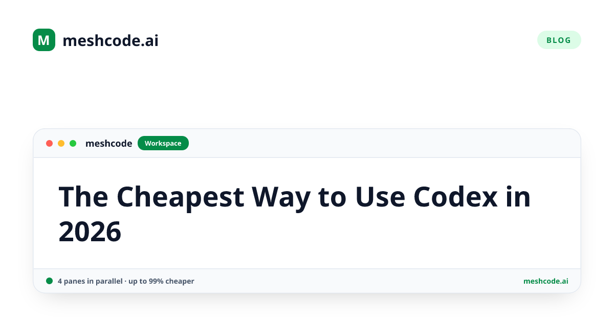 The Cheapest Way to Use Codex in 2026