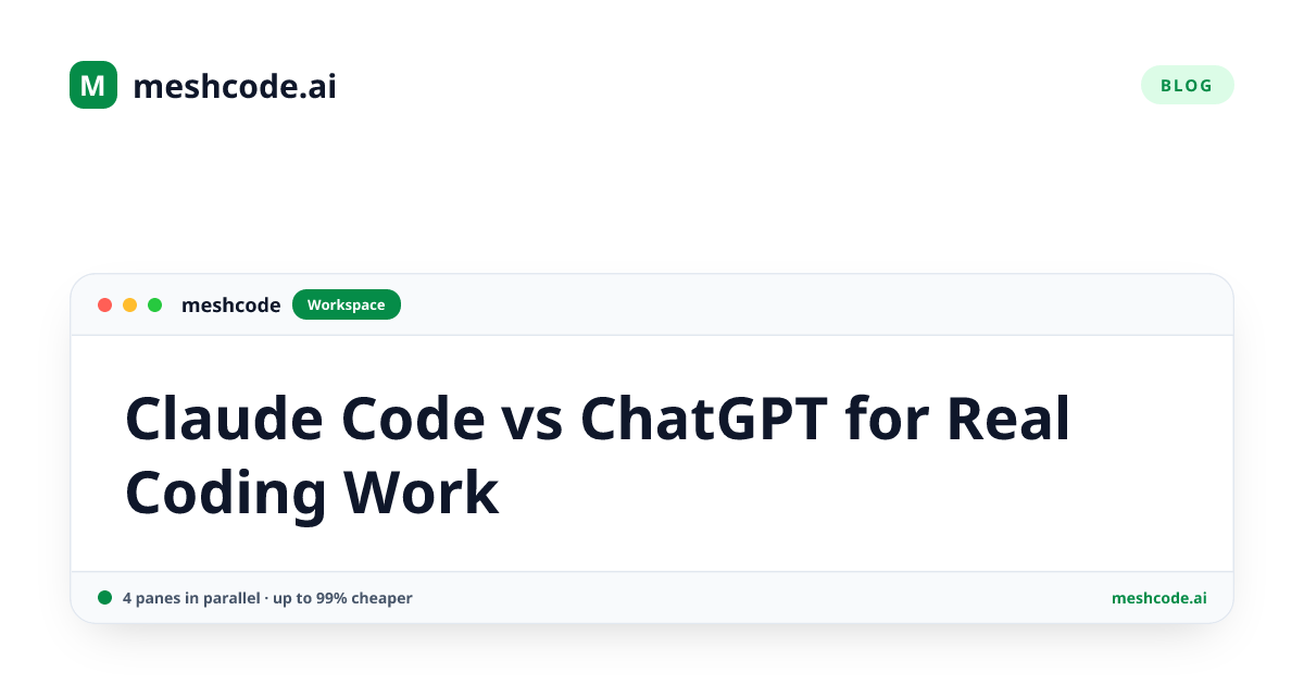 Claude Code vs ChatGPT for Real Coding Work