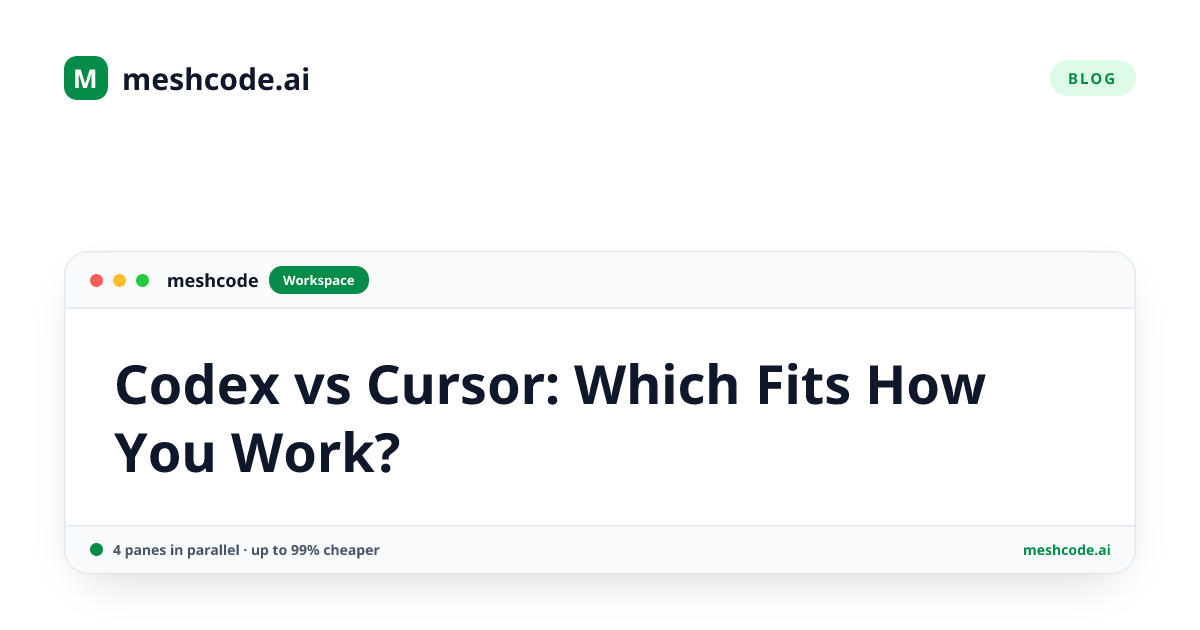 Codex vs Cursor: Which Fits How You Work?