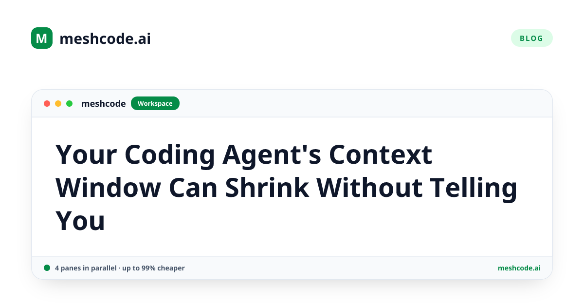 Your Coding Agent's Context Window Can Shrink Without Telling You