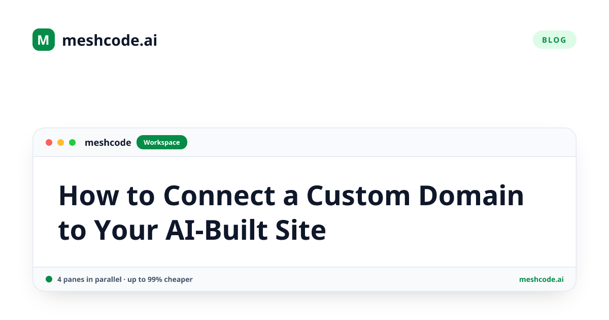 How to Connect a Custom Domain to Your AI-Built Site