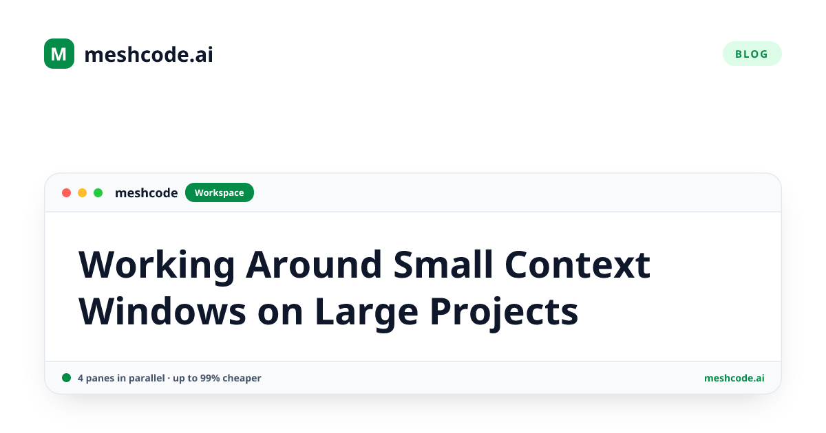 Working Around Small Context Windows on Large Projects