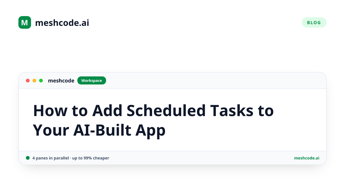 How to Add Scheduled Tasks to Your AI-Built App