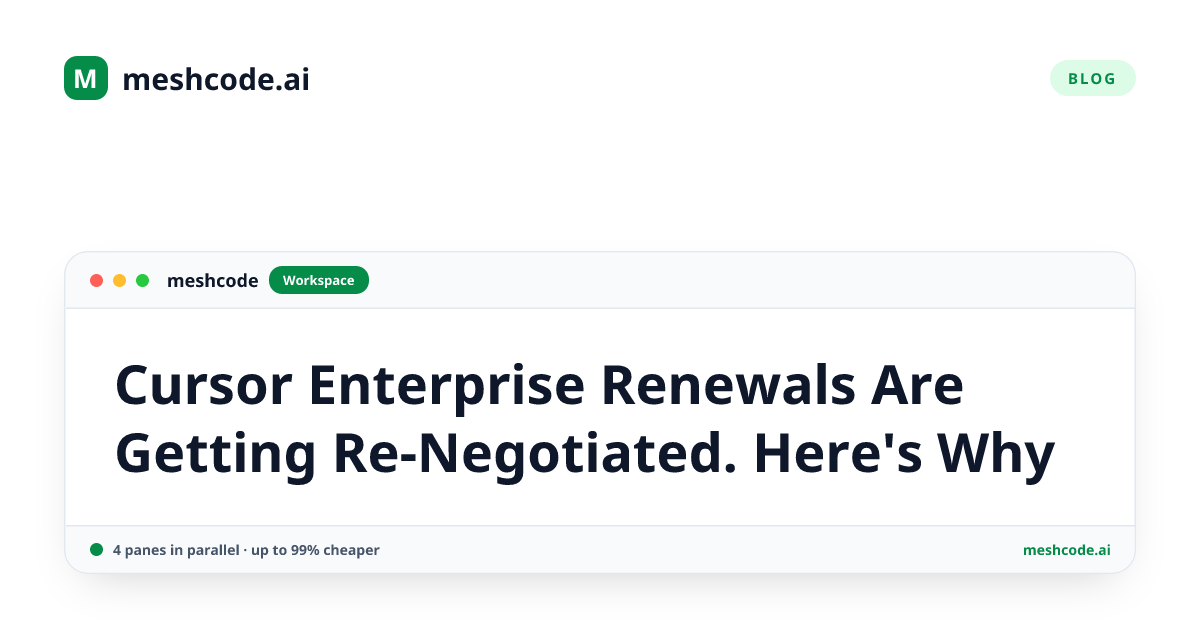 Cursor Enterprise Renewals Are Getting Re-Negotiated. Here's Why