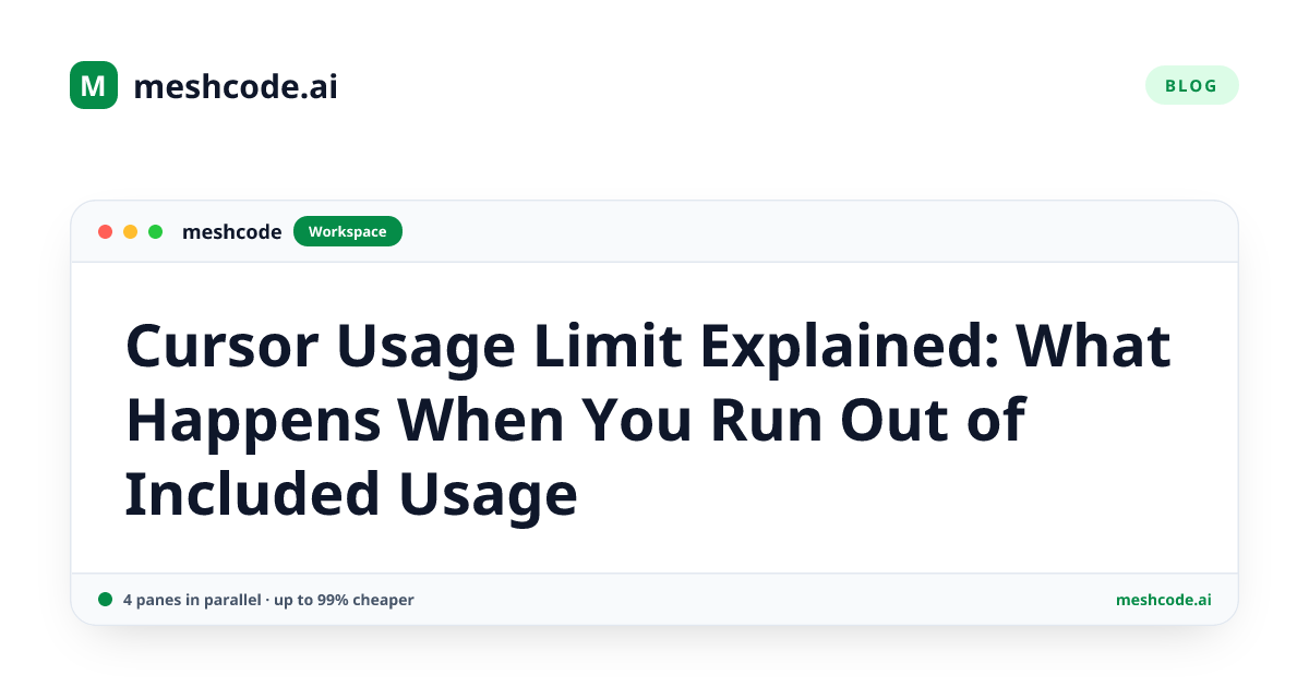 Cursor Usage Limit Explained: What Happens When You Run Out of Included Usage