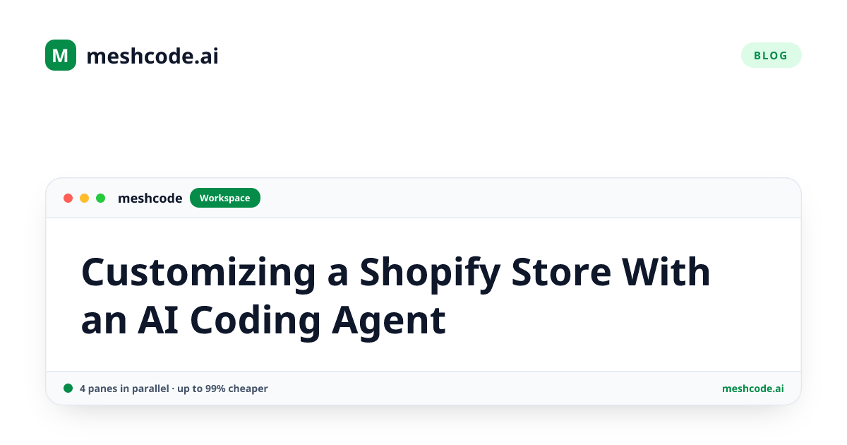 Customizing a Shopify Store With an AI Coding Agent
