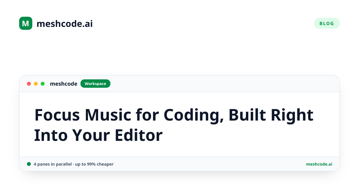 Focus Music for Coding, Built Right Into Your Editor