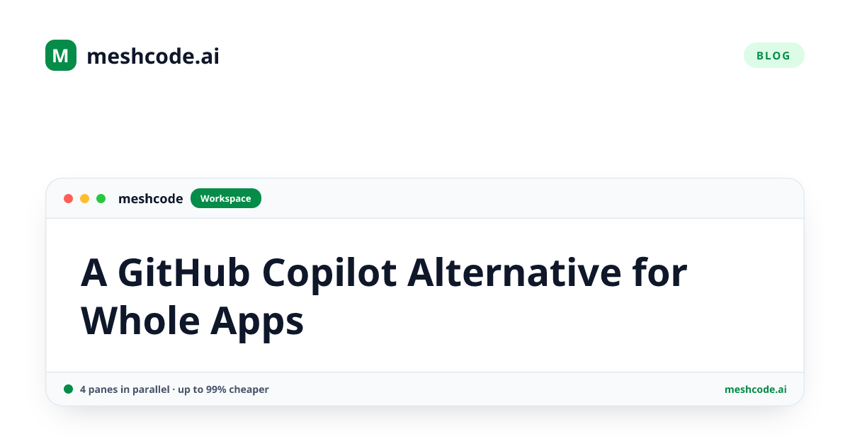 A GitHub Copilot Alternative for Whole Apps