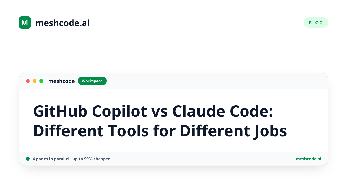 GitHub Copilot vs Claude Code: Different Tools for Different Jobs