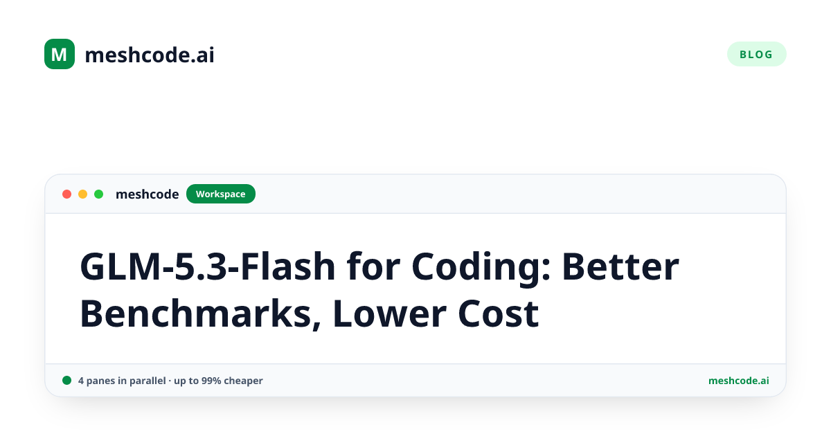 GLM-5.3-Flash for Coding: Better Benchmarks, Lower Cost