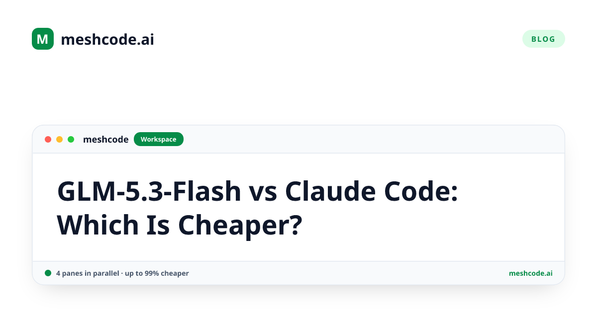 GLM-5.3-Flash vs Claude Code: Which Is Cheaper?