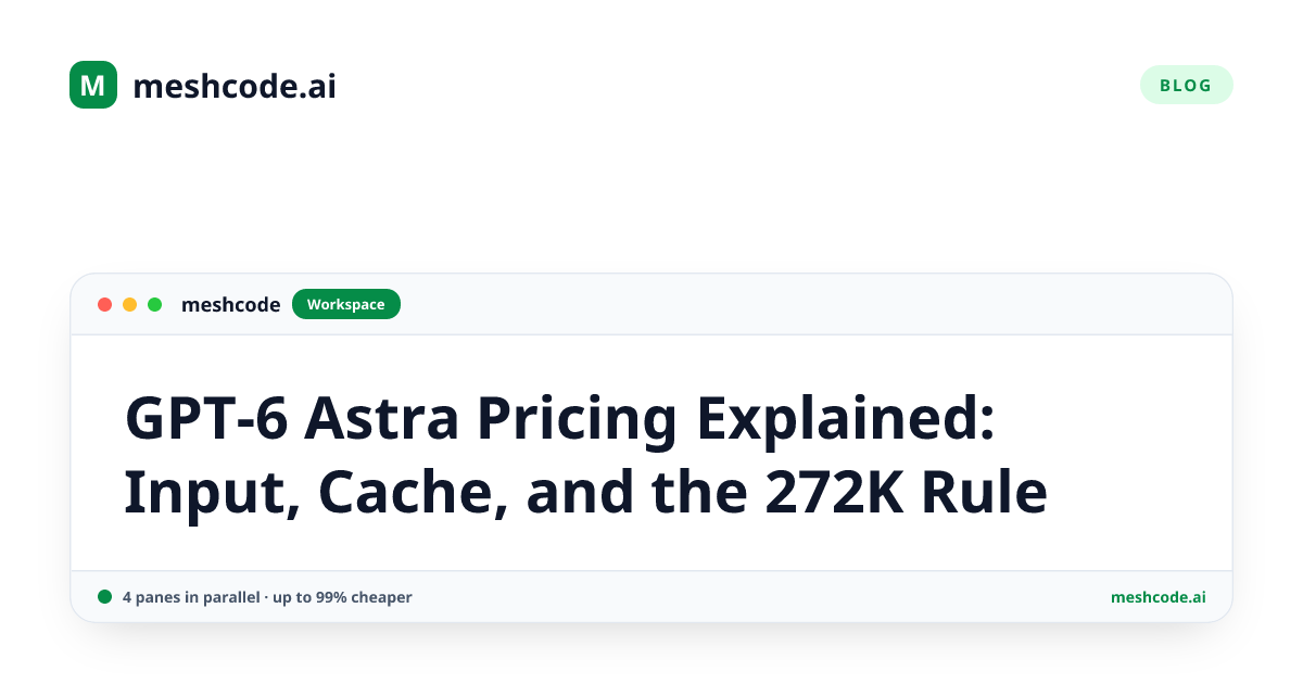 GPT-6 Astra Pricing Explained: Input, Cache, and the 272K Rule