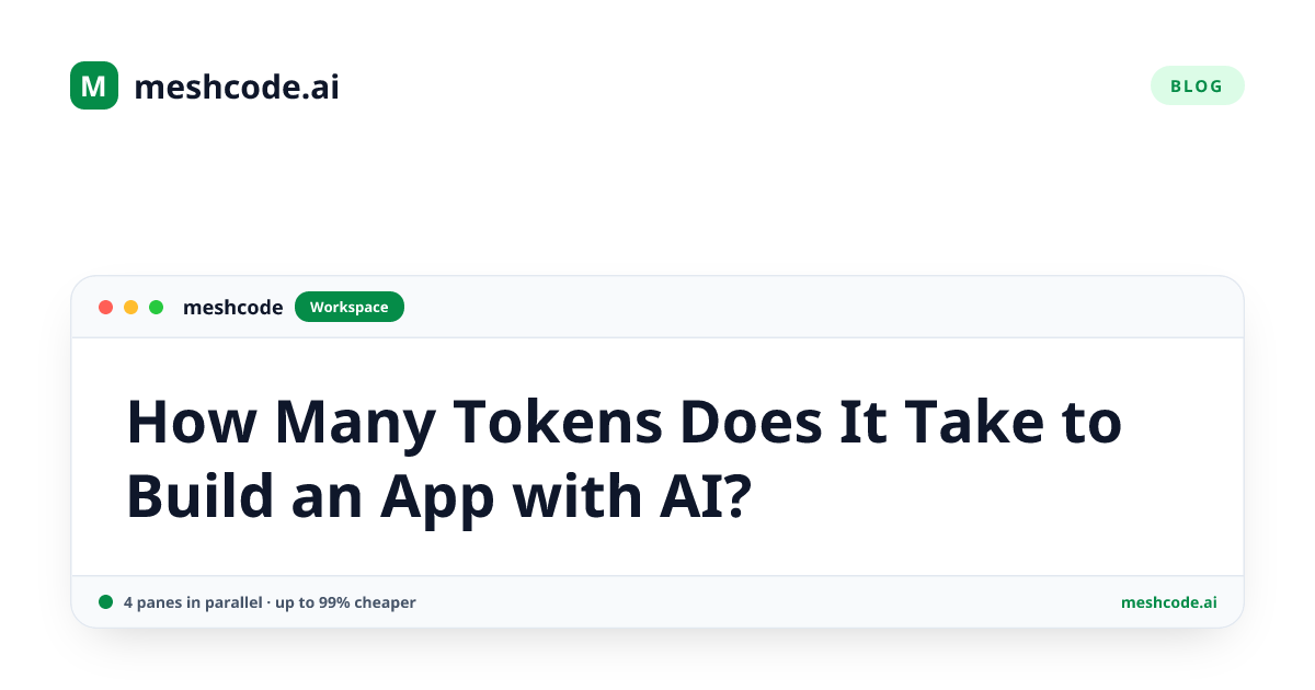How Many Tokens Does It Take to Build an App with AI?