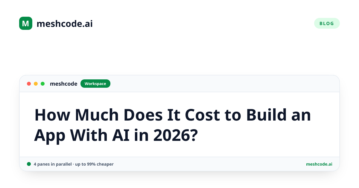 How Much Does It Cost to Build an App With AI in 2026?