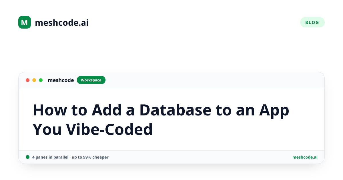 How to Add a Database to an App You Vibe-Coded