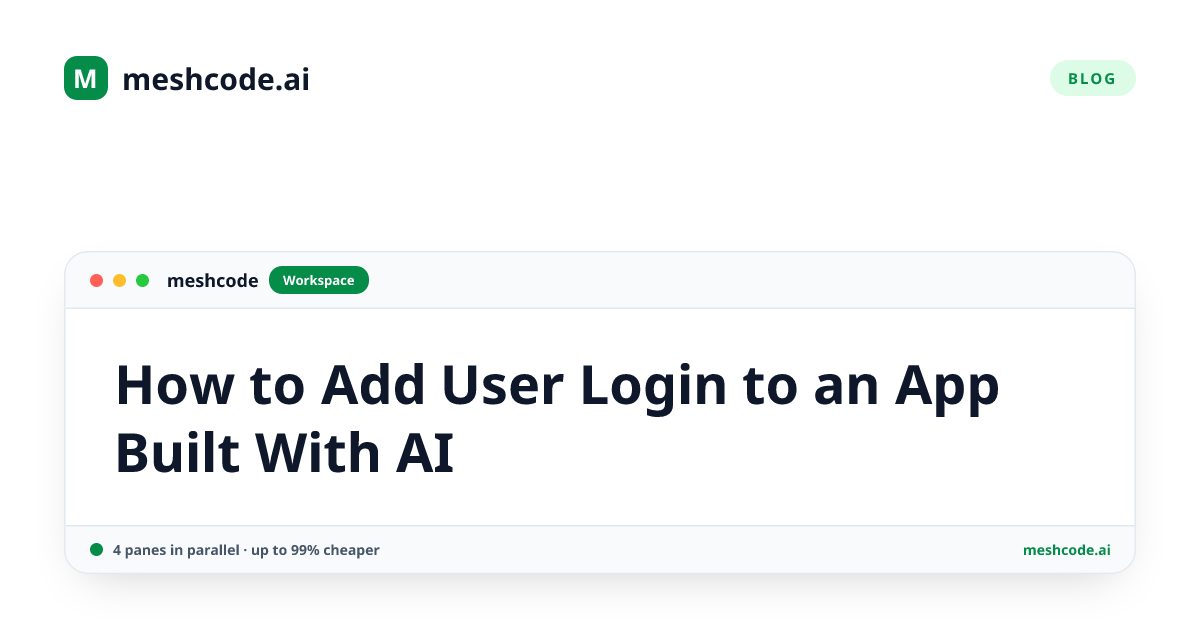 How to Add User Login to an App Built With AI