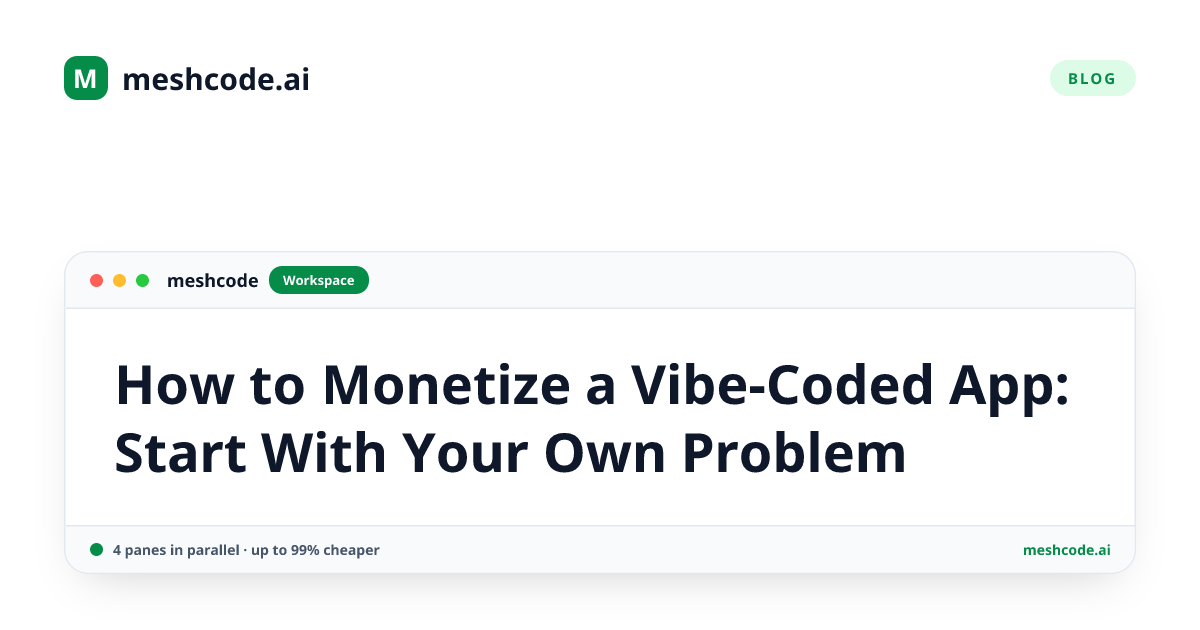 How to Monetize a Vibe-Coded App: Start With Your Own Problem