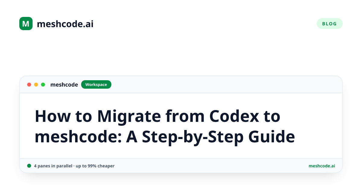 How to Migrate from Codex to meshcode: A Step-by-Step Guide