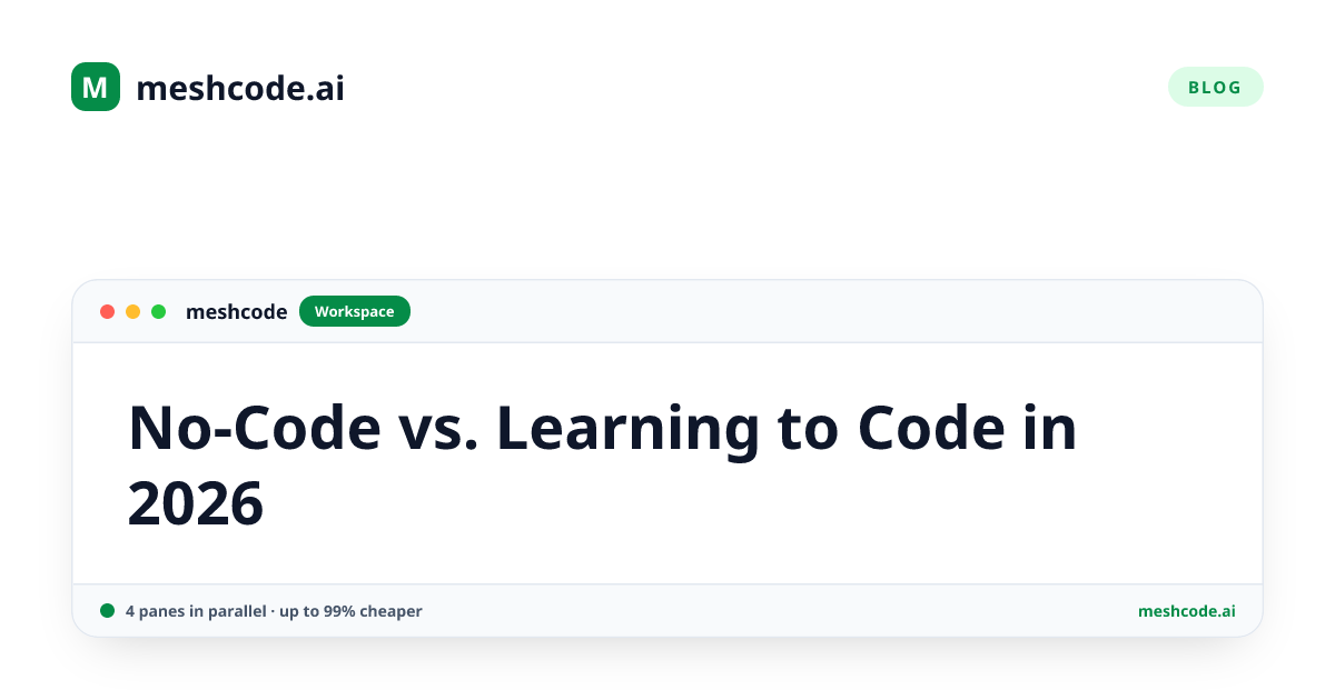 No-Code vs. Learning to Code in 2026
