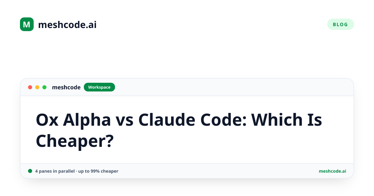 Ox Alpha vs Claude Code: Which Is Cheaper?