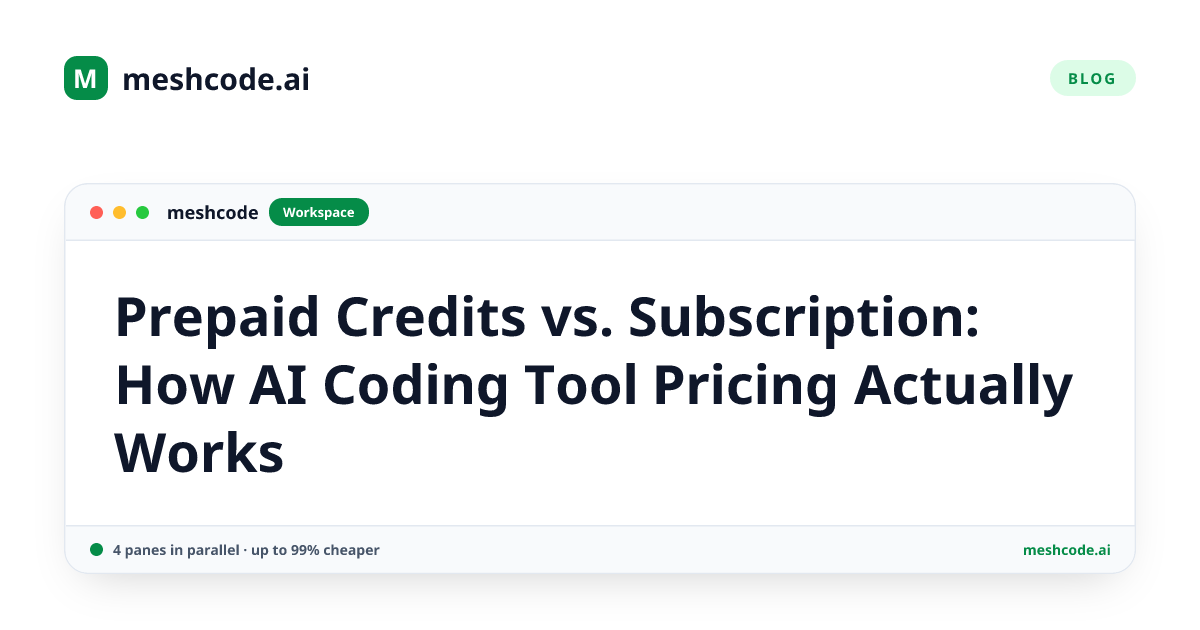 Prepaid Credits vs. Subscription: How AI Coding Tool Pricing Actually Works