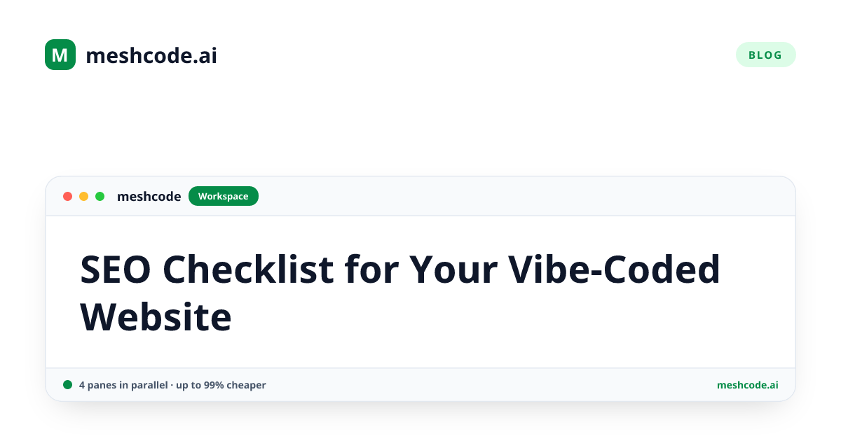SEO Checklist for Your Vibe-Coded Website