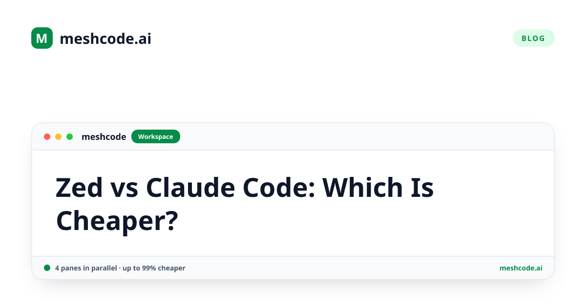 Zed vs Claude Code: Which Is Cheaper?